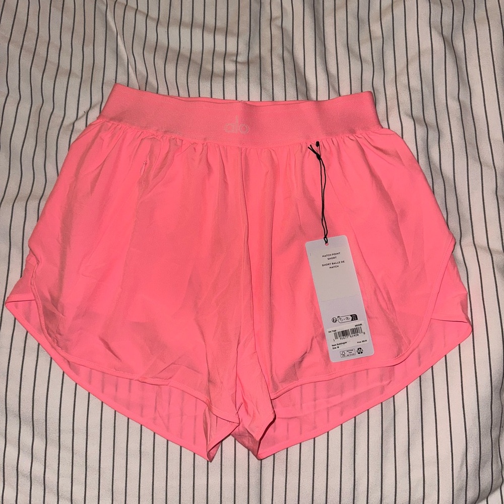 Alo Matchpoint Shorts in Bubblegum Pink